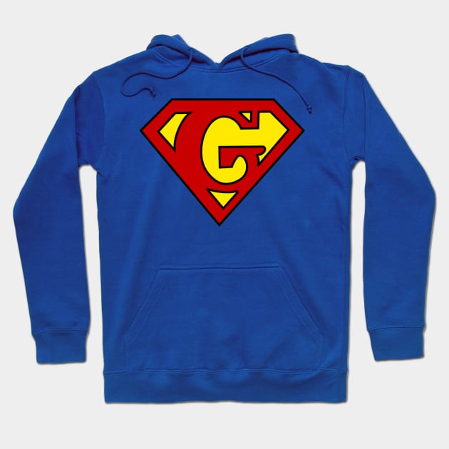 Superhero Symbol Letter G Hoodie by NextLevelDesignz